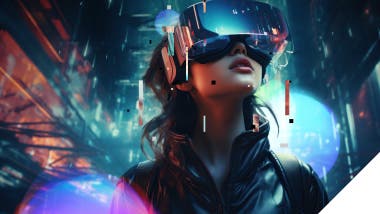Image: Future-Focused Woman Wearing VR Head Sets, Representing the Future of Entertainment in APAC - as featured in the Report.