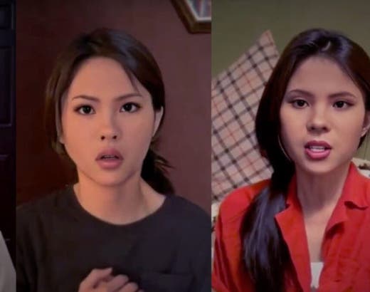 Image of FMA's campaign 'Face of Courage', showing Filipina woman with different facial expressions.