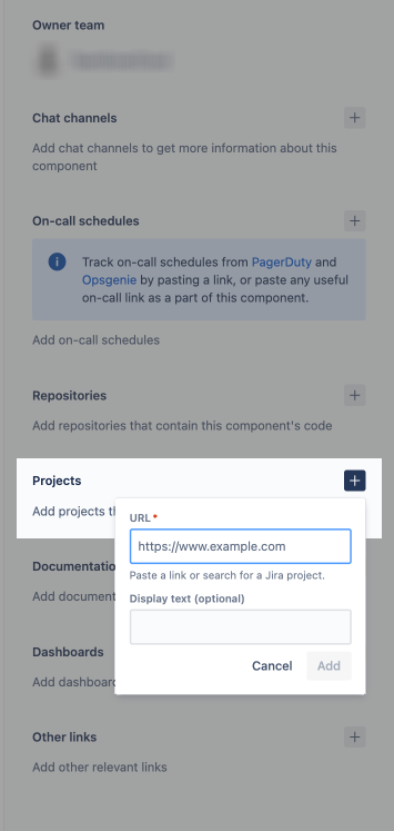 atlassian compass project url field