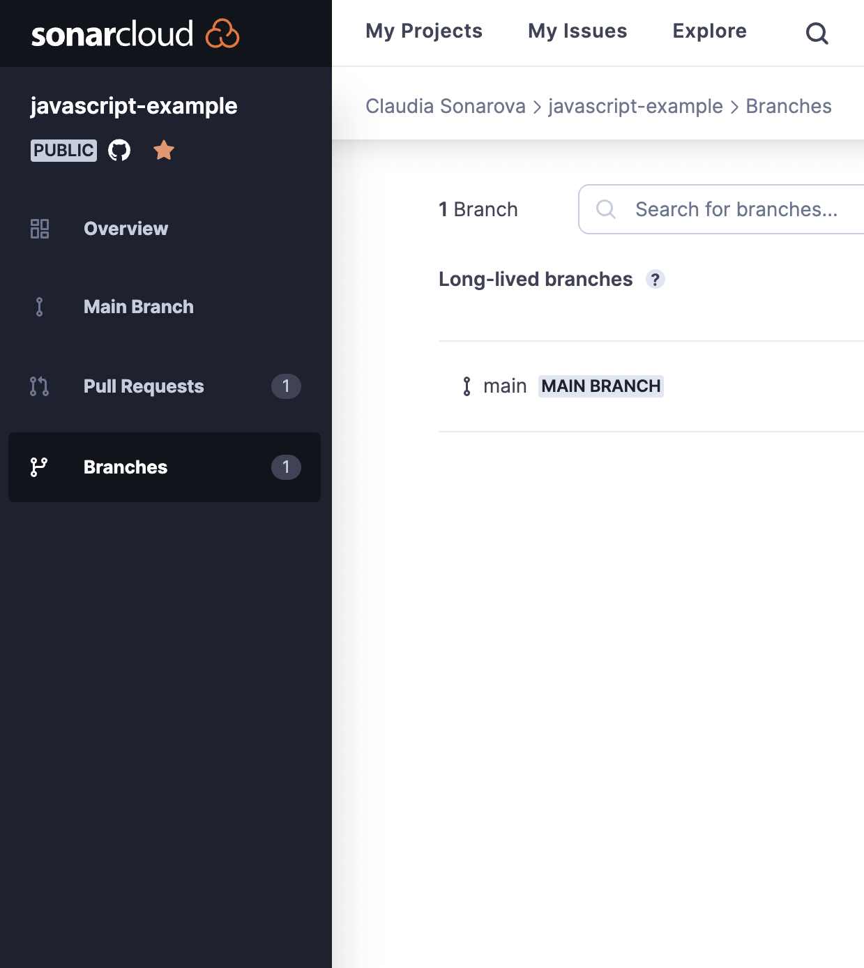 Project navigation is located in the left sidebar.