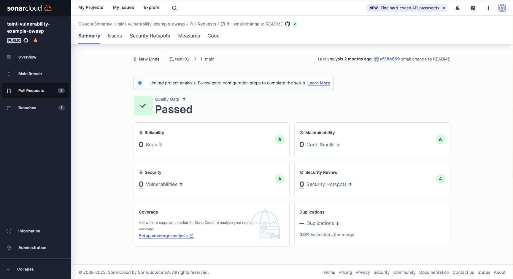 pull request analysis