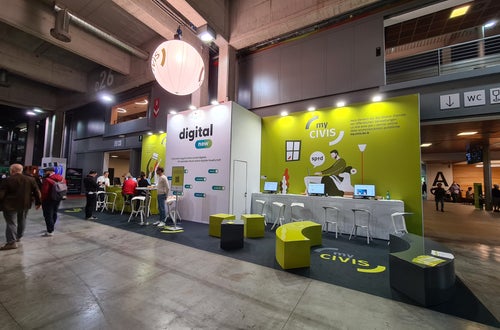 Der Messestand CIVIS e myCIVIS auf der Herbstmesse Der Messestand CIVIS e myCIVIS auf der Herbstmesse