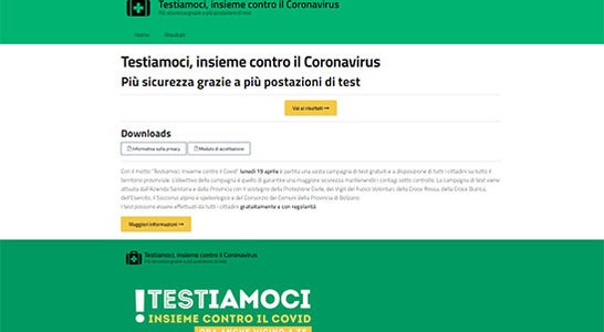 Il sito raccoglie i risultati dei testi nasali rapidi Il sito raccoglie i risultati dei testi nasali rapidi