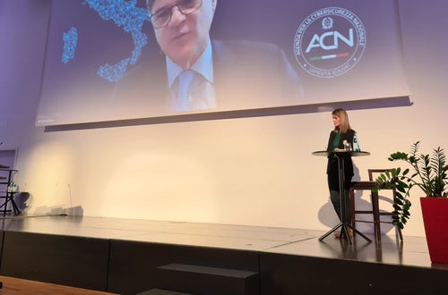 Gianluca Galasso, Direktor des Dienstes “Operazioni”/CSIRT" der Agentur für Cybersicherheit, zugeschaltet. Foto: Siag, 2022 Gianluca Galasso, Direktor des Dienstes “Operazioni”/CSIRT" der Agentur für Cybersicherheit, zugeschaltet. Foto: Siag, 2022