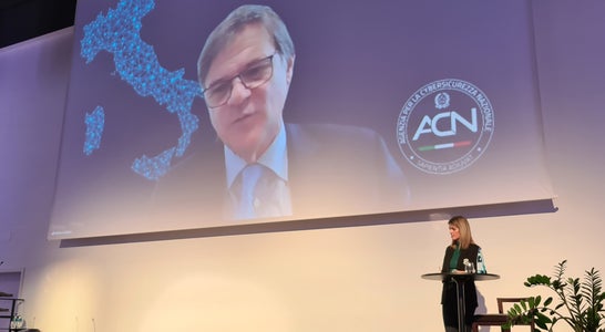 Gianluca Galasso, Direktor des Dienstes “Operazioni”/CSIRT" der Agentur für Cybersicherheit, zugeschaltet. Foto: Siag, 2022 Gianluca Galasso, Direktor des Dienstes “Operazioni”/CSIRT" der Agentur für Cybersicherheit, zugeschaltet. Foto: Siag, 2022