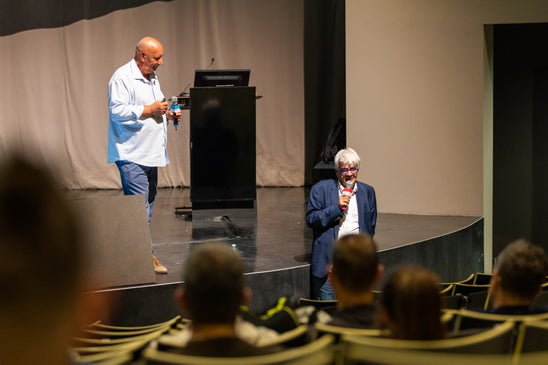 SIAG-Generaldirektor Stefan Gasslitter mit dem Keynote-Speaker Manfred Schweigkofler SIAG-Generaldirektor Stefan Gasslitter mit dem Keynote-Speaker Manfred Schweigkofler