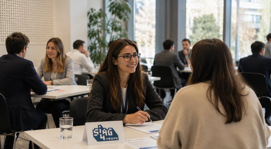 SIAG beim Job Speed Dating an der UniBZ im Austausch mit interessierten Nachwuchstalenten. SIAG beim Job Speed Dating an der UniBZ im Austausch mit interessierten Nachwuchstalenten.