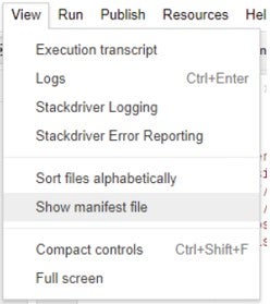 data studio how to show manifest