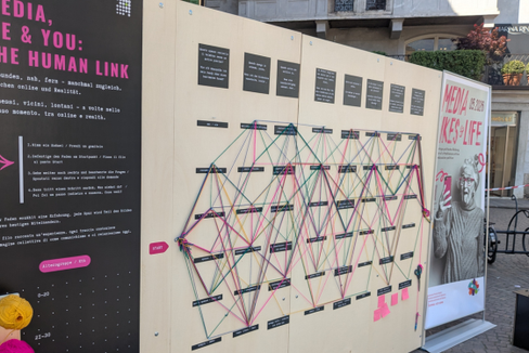 Media, me & you: The human link - Eine mitmach installation - Kornplatz, Bozen 27.04.2026
