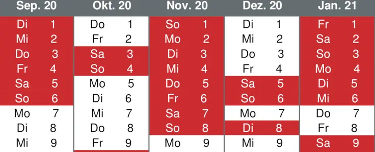 Schulkalender Schulkalender