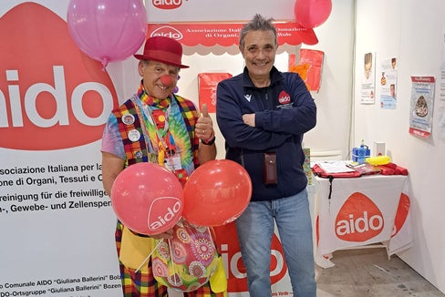 Gianfranco Maffei bei einer Veranstaltung der AIDO (Italienische Vereinigung der Organspender)