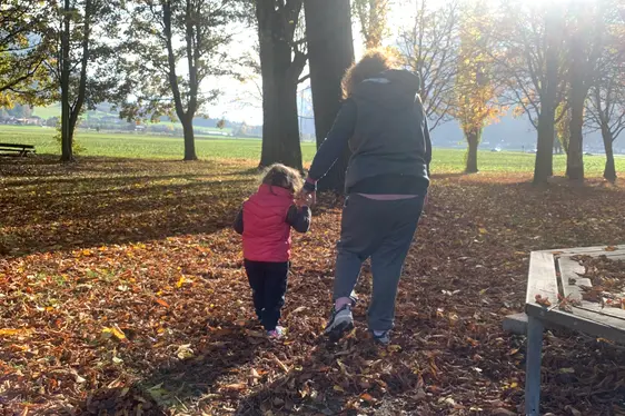 Franziska mit der kleinen Xena