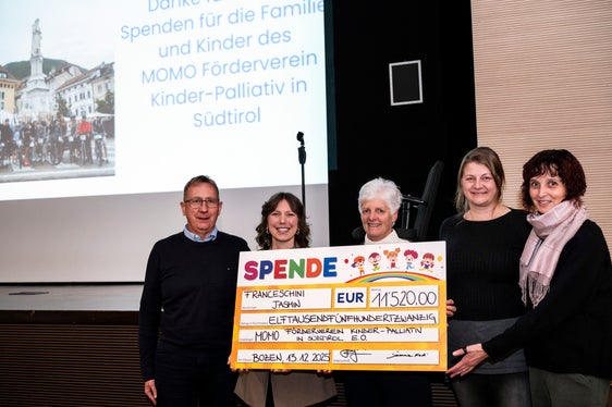 Momo spendet für die Kinderpalliativpflege (Foto Ivo Corrà)