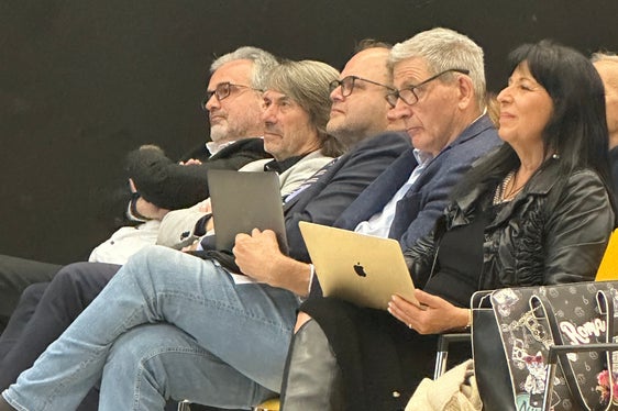 Von links Michael Mayr, Hubert Messner, Christian Kofler, Josef Widmann, Isabella Mastrobuono