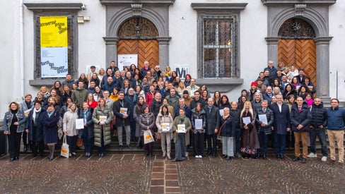 30 Arbeitgeber haben am 20. November das Zertifikat für das erfolgreiche Absolvieren einer Stufe des audit familieundberuf erhalten. (Foto: Handelskammer Bozen/Othmar Seehauser)