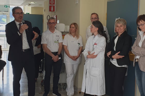 von links: Arno Kompatscher, Peter Holzknecht, Monika Hilber, Barbara Nöckler