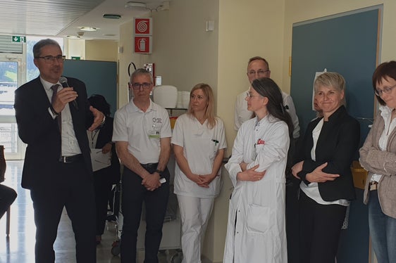 von links: Arno Kompatscher, Peter Holzknecht, Monika Hilber, Barbara Nöckler