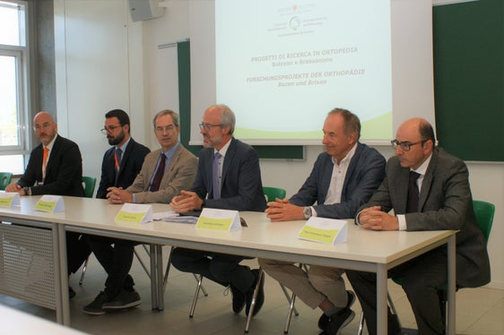 Dr. Michael Mian, Dr. Filippo Migliorini, Dr. Michael Memminger, GD Florian Zerzer, Dr. Christian Schaller, Dr. Pier Francesco Indelli