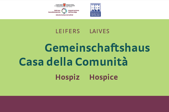 Das geplante Eingangsschild für das Gemeinschaftshaus in Leifers (Grafik: Albert Pinggera)