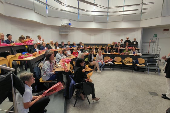 Bei der Diplomübergabe