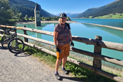 Radtour am Reschensee