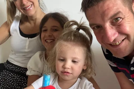 Miriam Leopizzi mit ihrer Familie