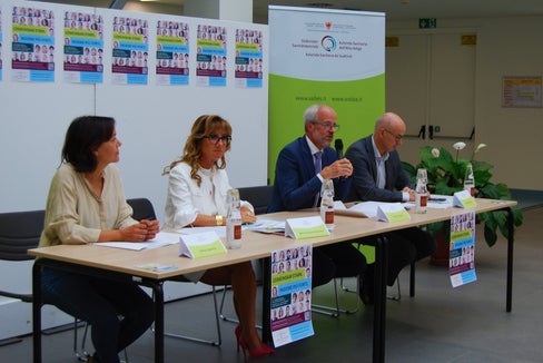 v.l.n.r.: Silvia Spertini, Mariagrazia Zuccaro, Florian Zerzer und Günther Burger