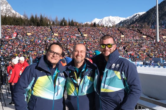 v.l.n.r.: Daniel Kiem (Krankenpfleger Landesnotrufzentrale), Werner Calliari (Arzt Nai), Lukas Innerhofer (Weißes Kreuz)