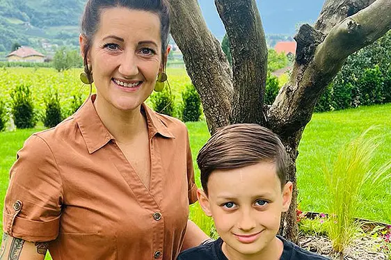 Mutter Claudia mit Sohn Matthias