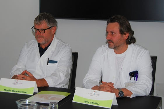 Primar Martin Steinkasserer (li.) und Primar Alex Staffler