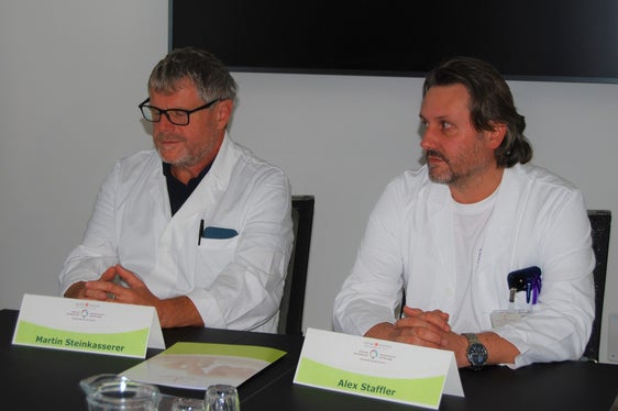 Primar Martin Steinkasserer (li.) und Primar Alex Staffler