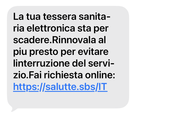 Comunicazione fraudolente esempio 1