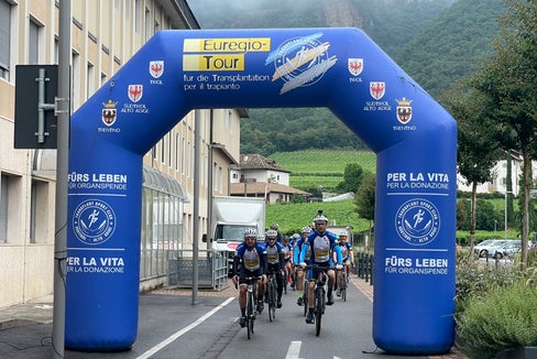 Zieleinfahrt beim Krankenhaus Bozen (Foto GNews)