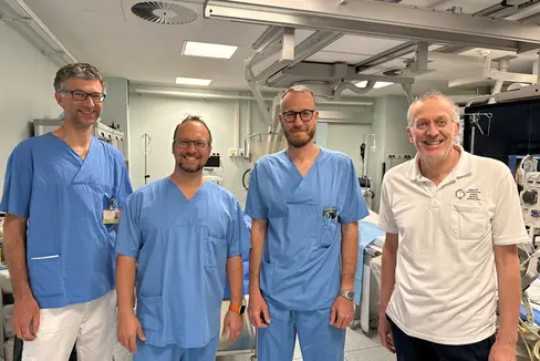 d.s.a.d.: Dott. Patrick Engl, Dott. Matthias Unterhuber, Dott. Luca Donazzan, Primario Dott. Rainer Oberhollenzer (Foto: privata)