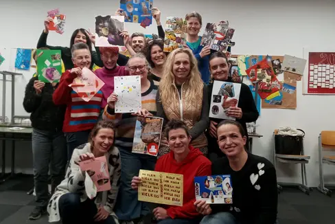 I/le partecipanti con le loro opere