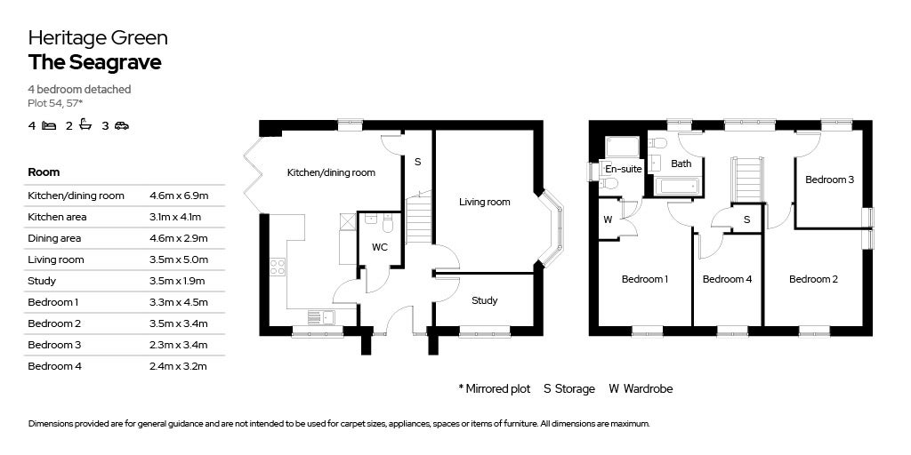 Floor plan - The Seagrave plots 54 & 57