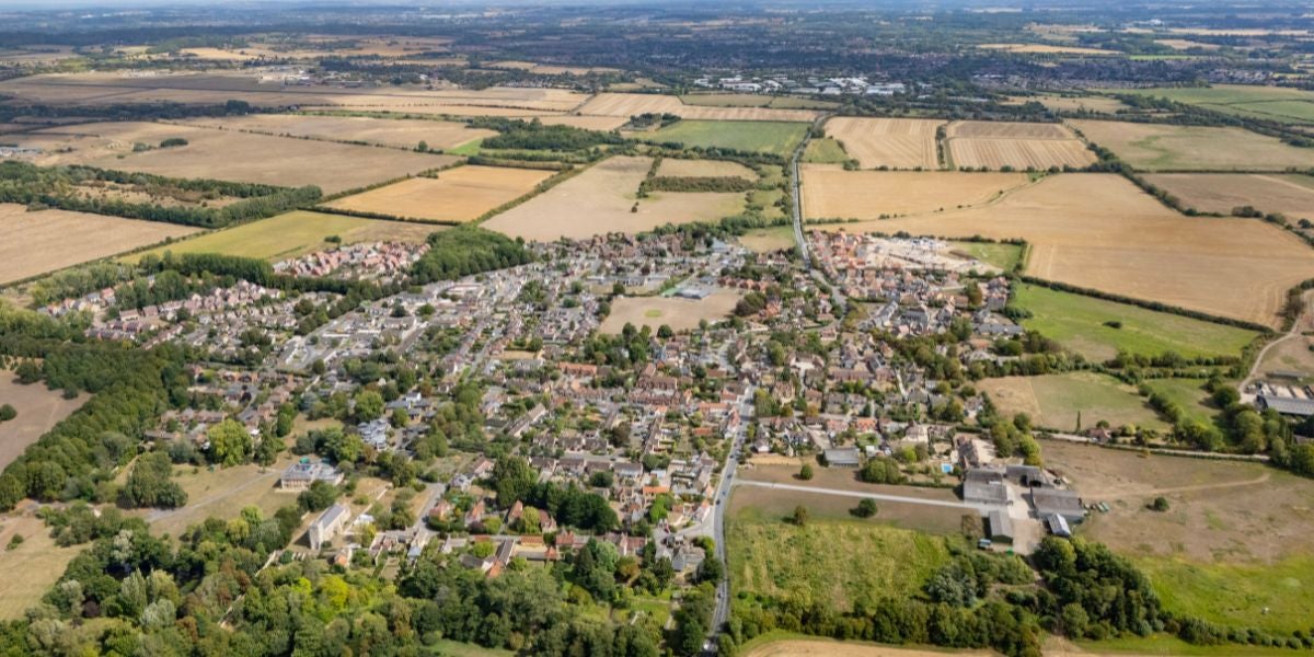 Drone image over Marcham