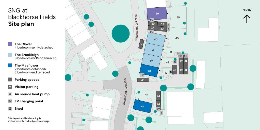 Site plan plots 39-44