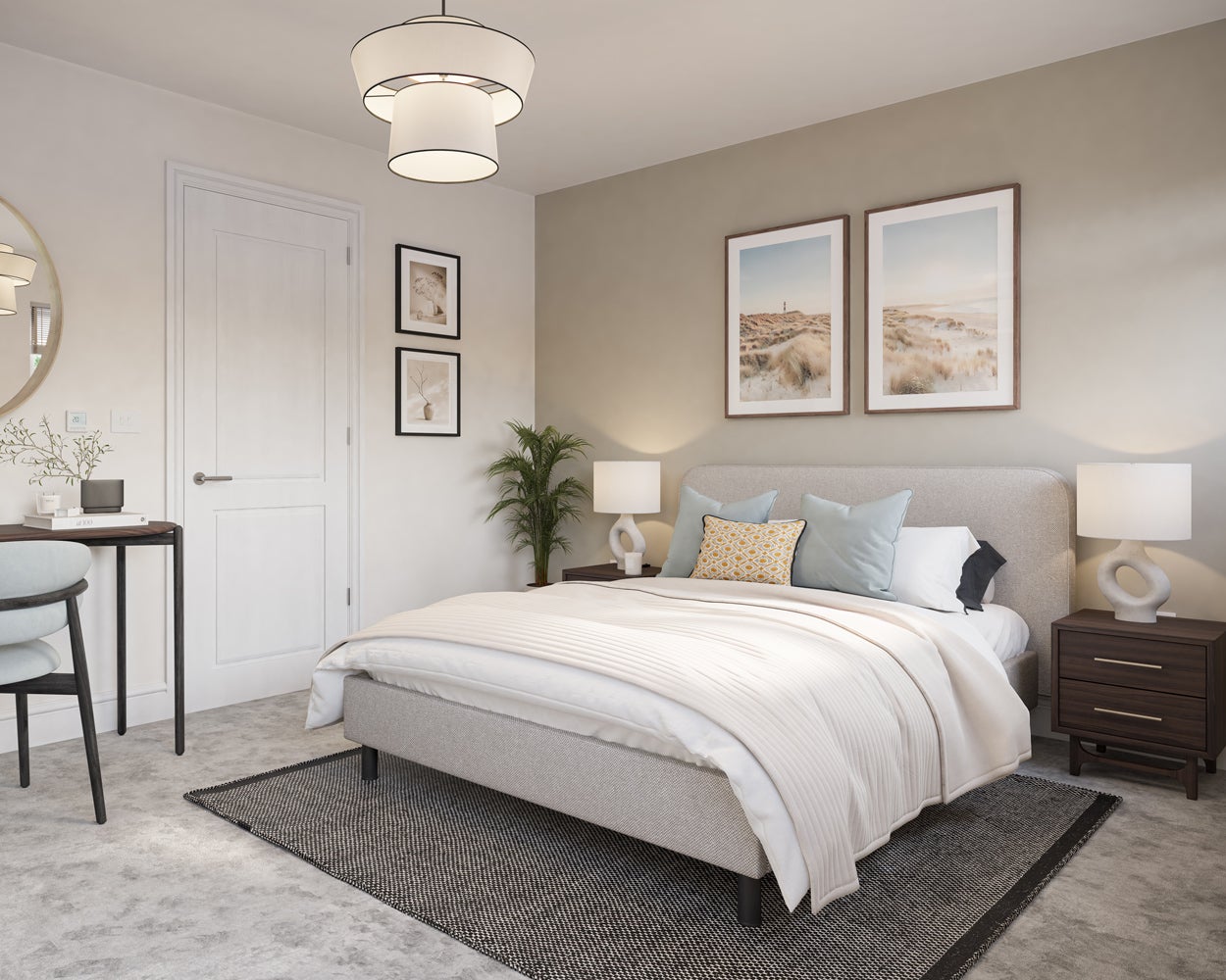 CGI showing bedroom