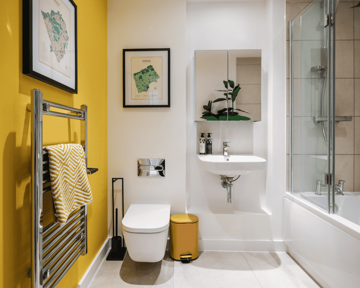 Show home photography of a bathroom at Edgware Parade