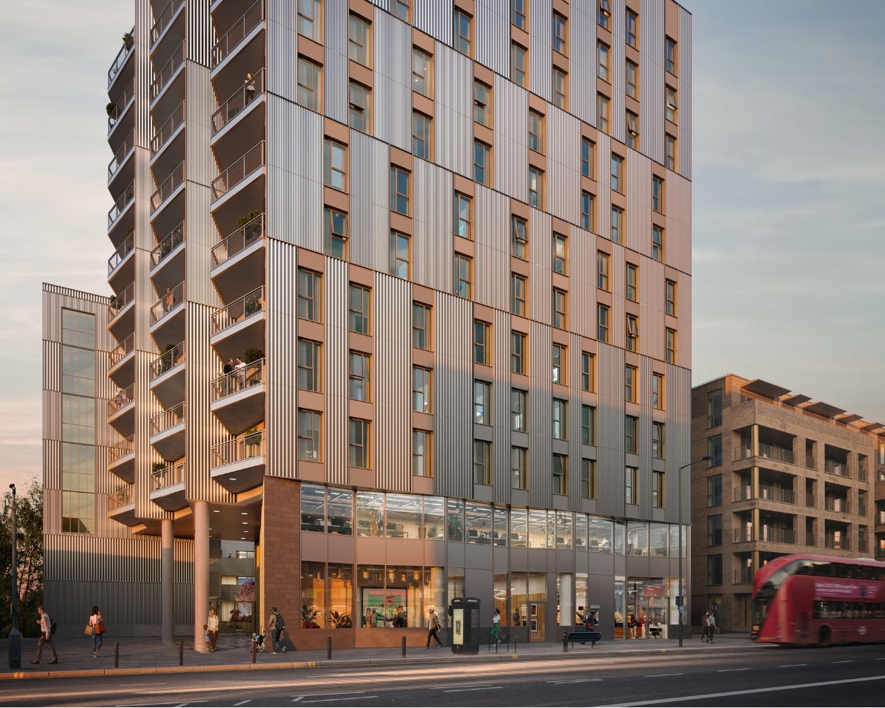 Exterior CGI of ICON in Burnt Oak Broadway