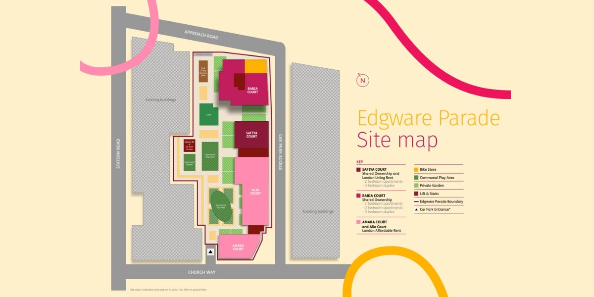 Edgware Parade site plan