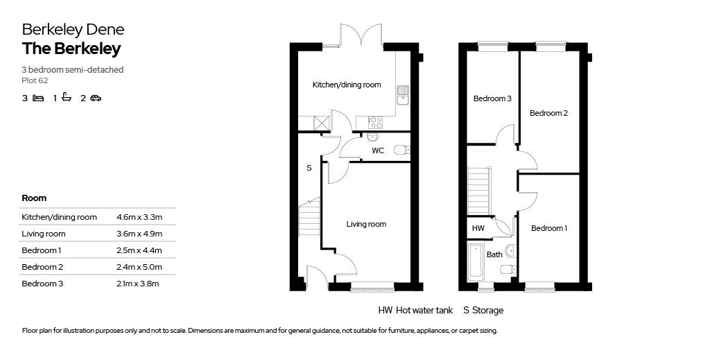 Floor plan for Plot 62