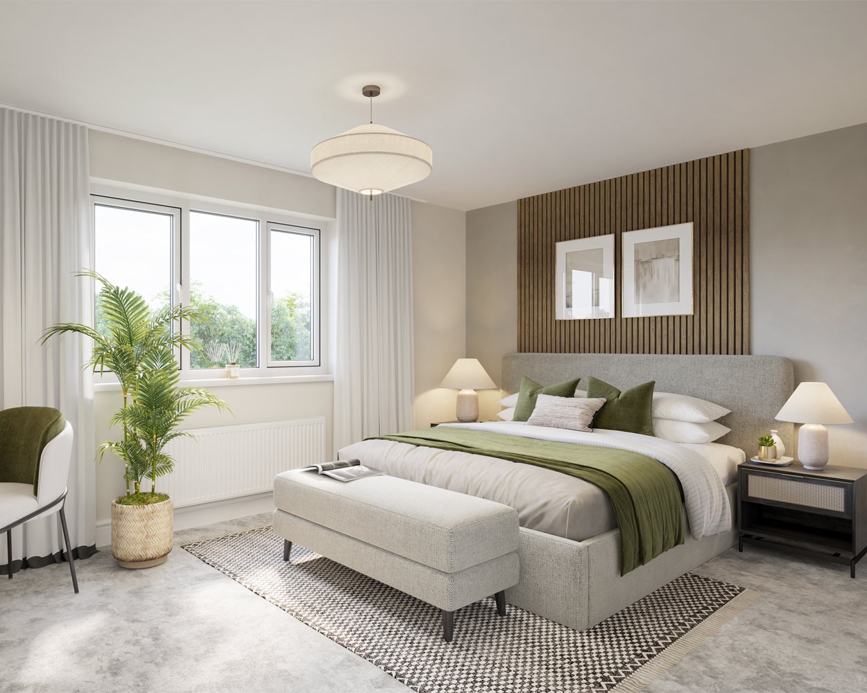 CGI showing bedroom