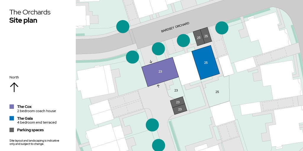 Site plan - plots 23 & 25