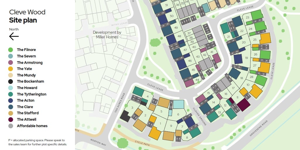 Cleve Wood - section site plan 1 - 50