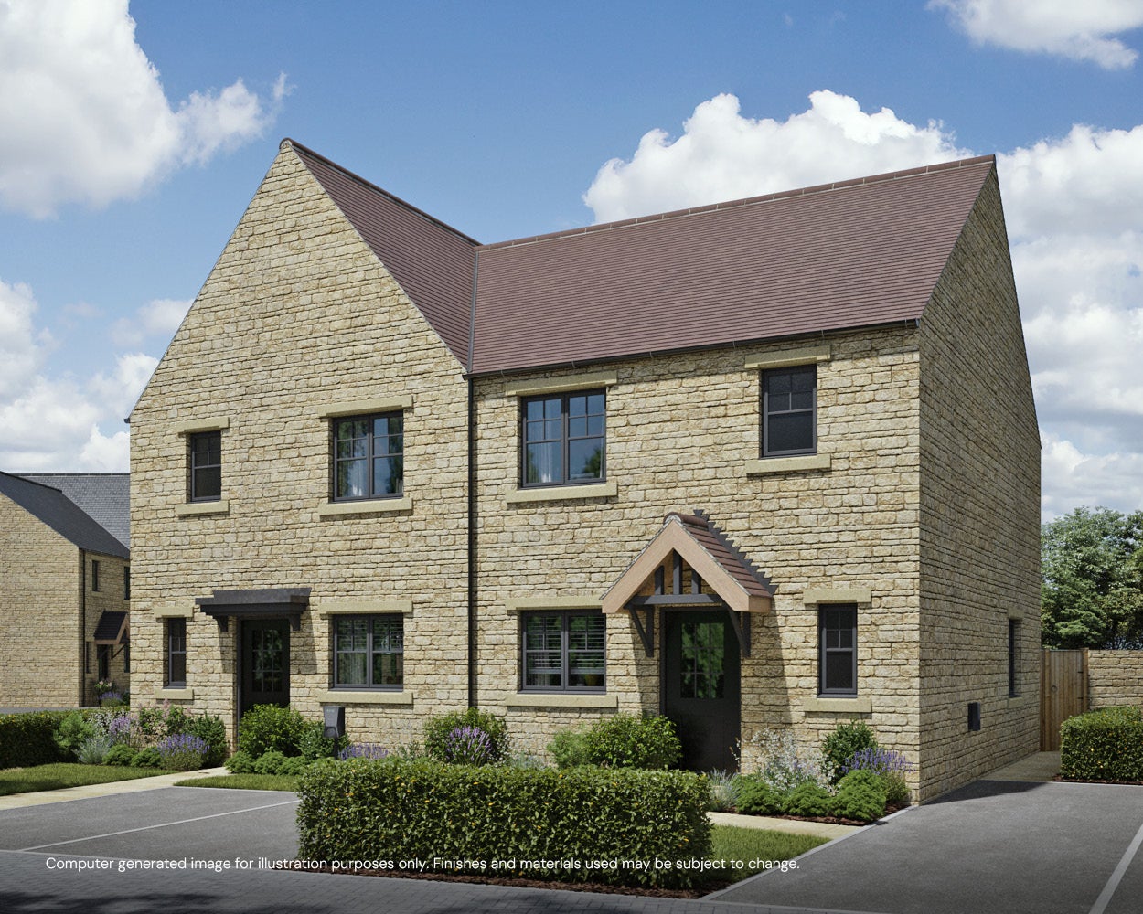 Hayfield Heights - CGI showing Plots 7 & 8