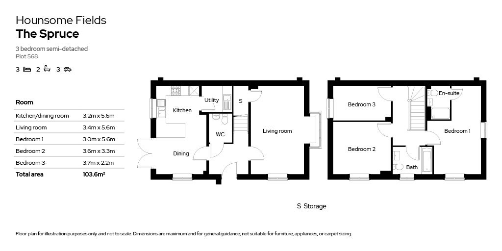 Floor plan for plot 568