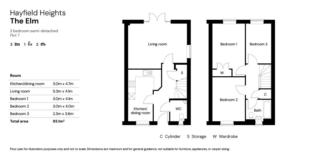 Floor plan for Plot 7