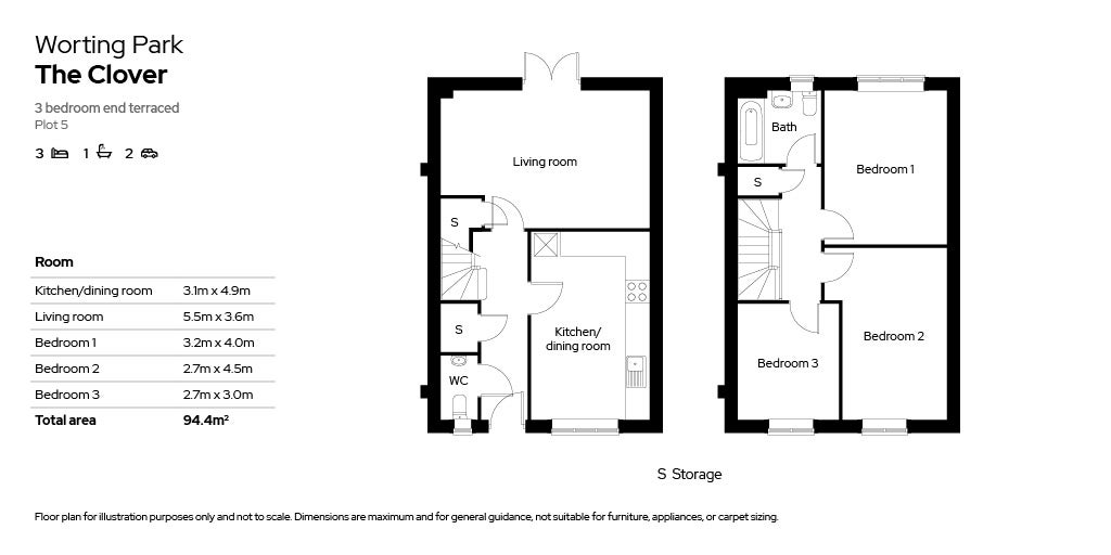 Floor plan for Plot 5